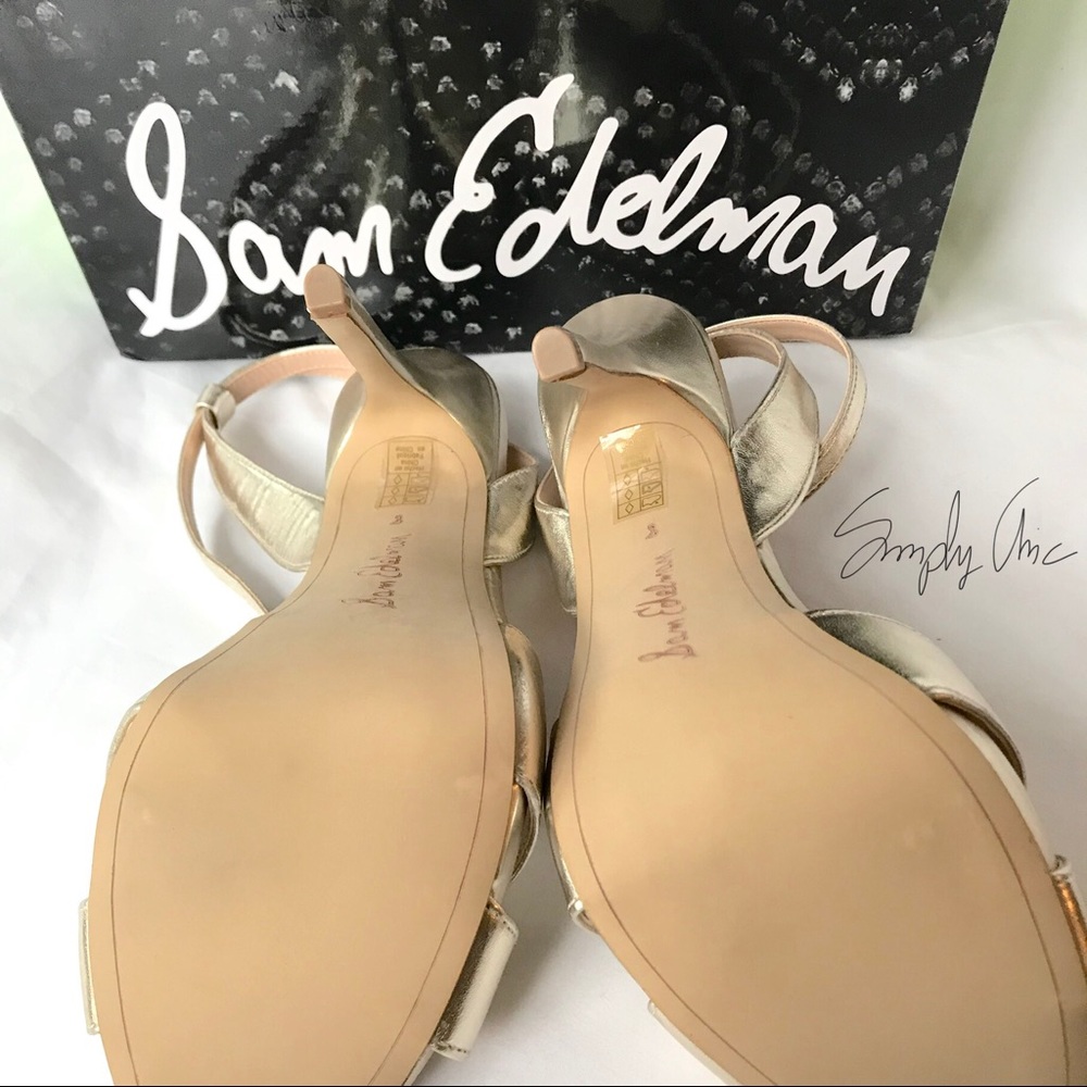 New Sam Edelman Eliza metallic pump heels - Picture 3 of 4
